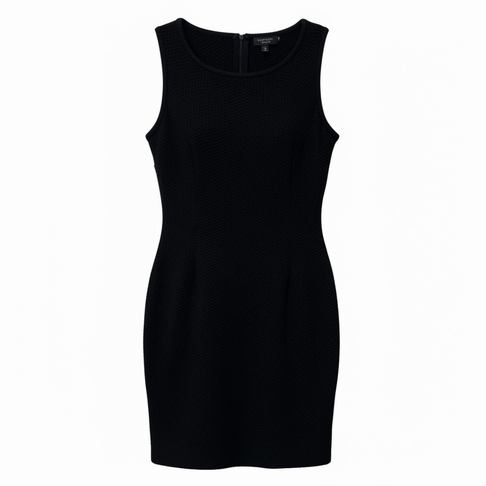 St John Caviar textured black mini dress, size 4